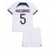 Günstige Paris Saint-Germain Marquinhos #5 Babykleidung Auswärts Fussballtrikot Kinder 2023-24 Kurzarm (+ kurze hosen)